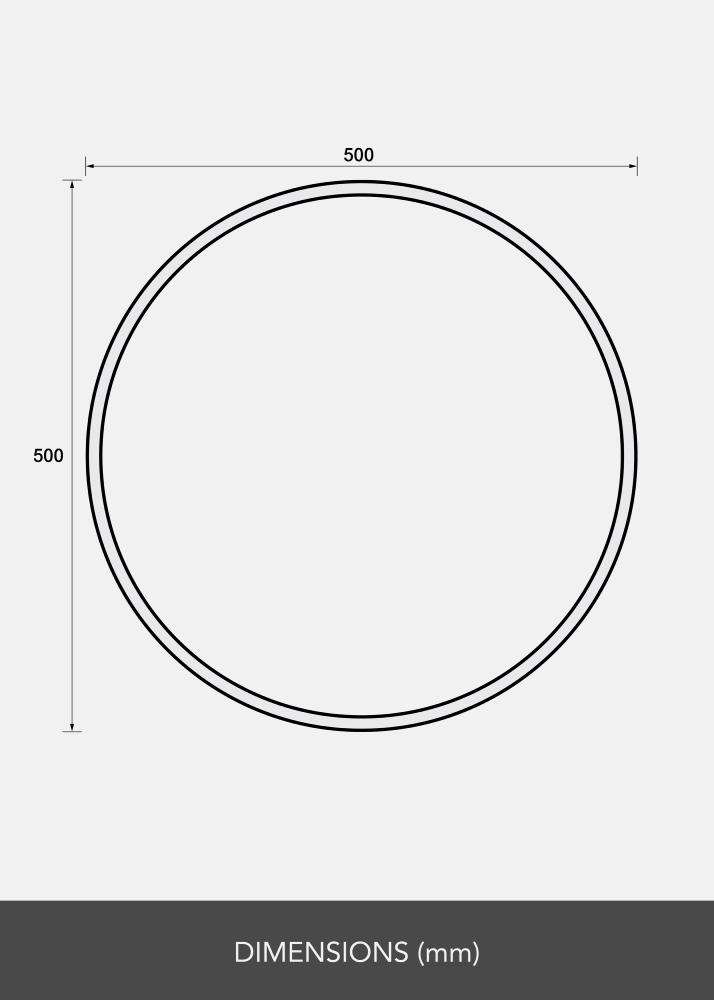 Огледало Reflection Черно 50 cm Ø