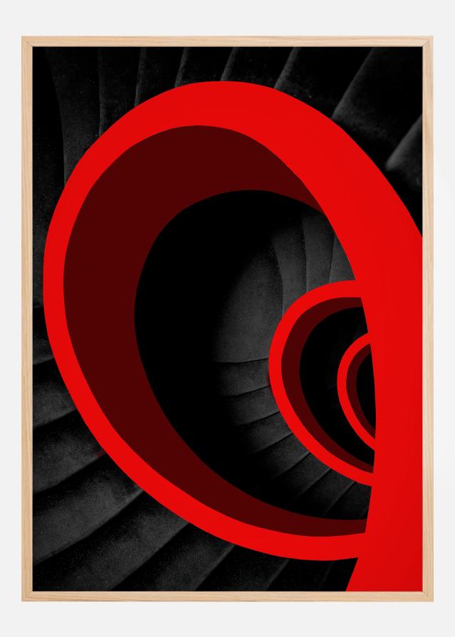 A red spiral Постер