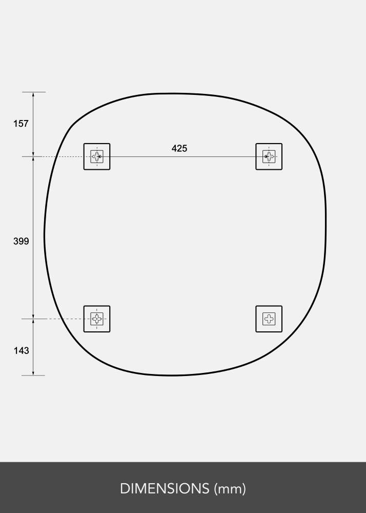 Огледало Roundy I 70x70 cm