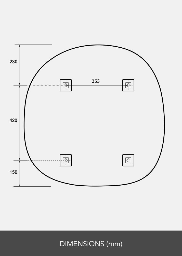 Огледало Roundy 80x80 cm