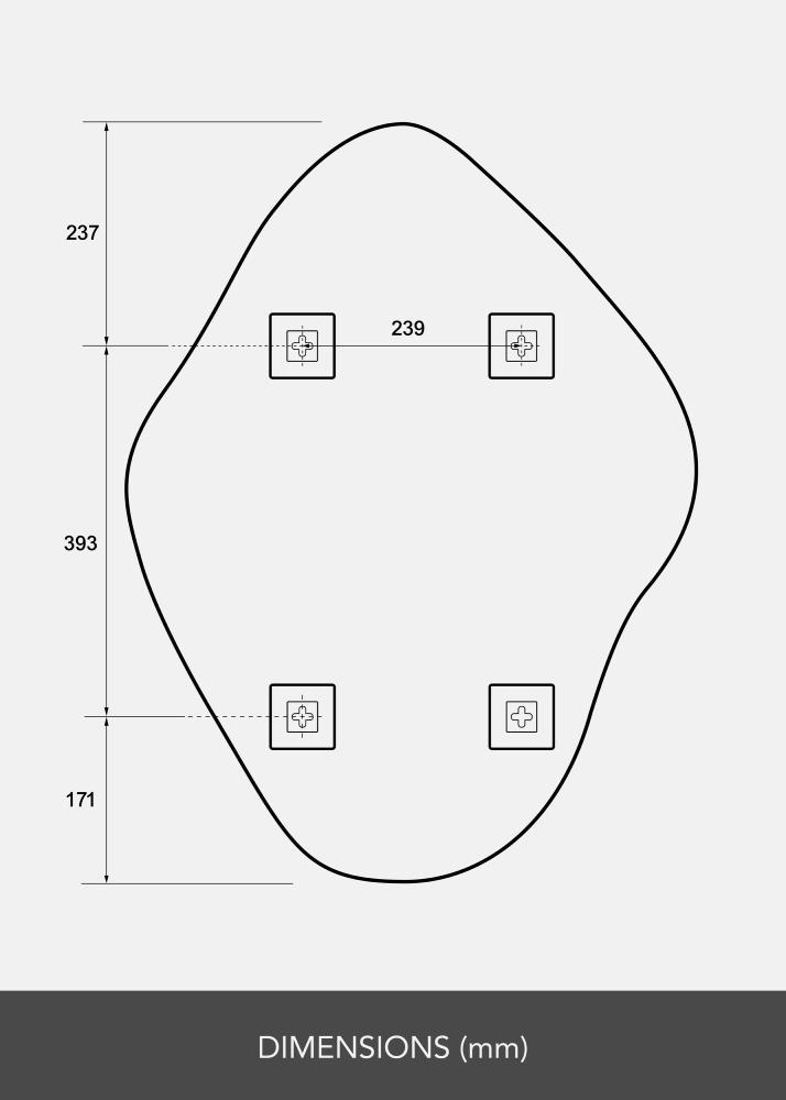 Огледало Biface 60x80 cm