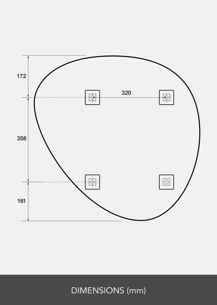 Огледало Soft Triangle 70x70 cm