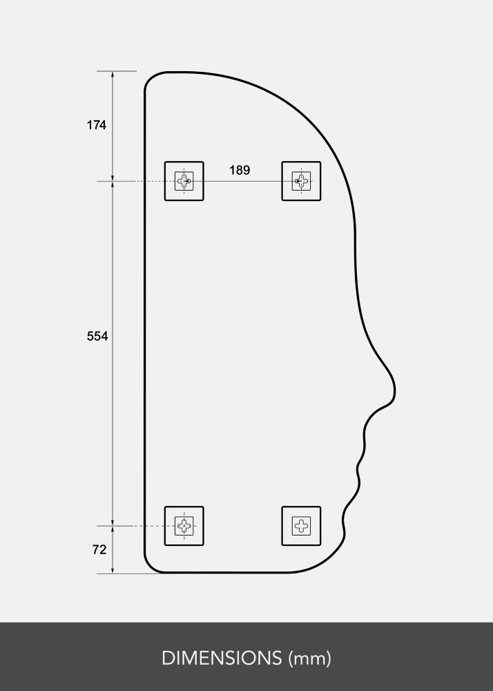 Огледало Face 40x80 cm