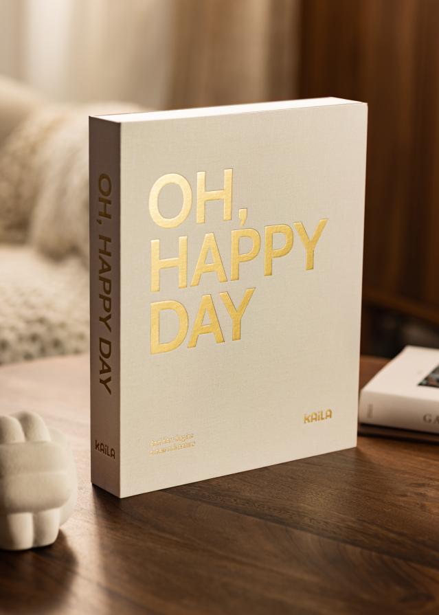 KAILA OH HAPPY DAY Creme - Coffee Table Photo Album (60 Черни страници)