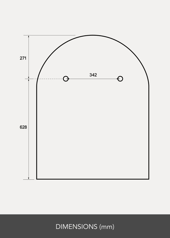 Огледало Domed LED 70x90 cm