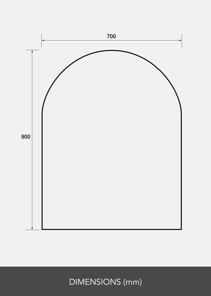 Огледало Domed LED 70x90 cm