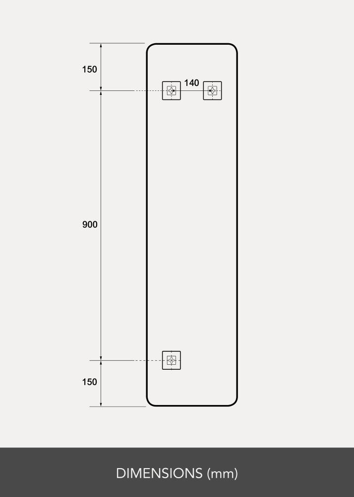 Огледало Rectangle L 30x120 cm