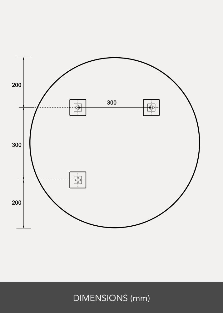 Кръгъл Огледало 70 cm Ø