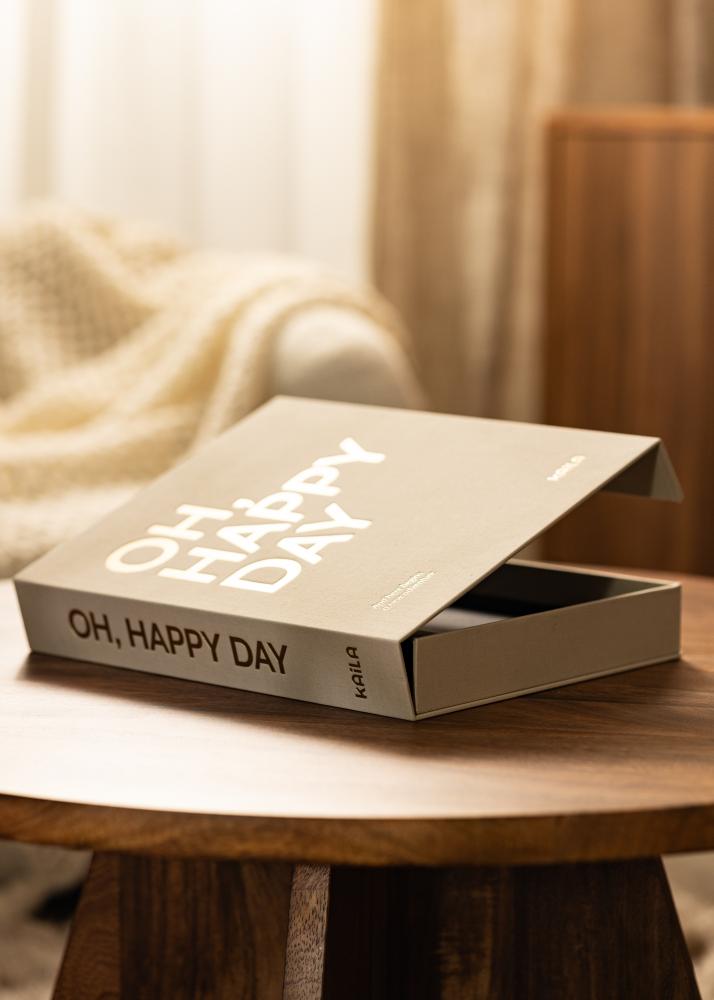 KAILA OH HAPPY DAY Creme - Coffee Table Photo Album (60 Черни страници)