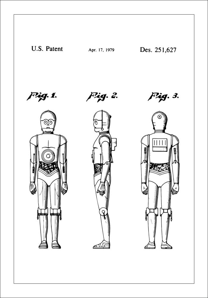 Патентен чертеж - Star Wars - C-3PO Постер