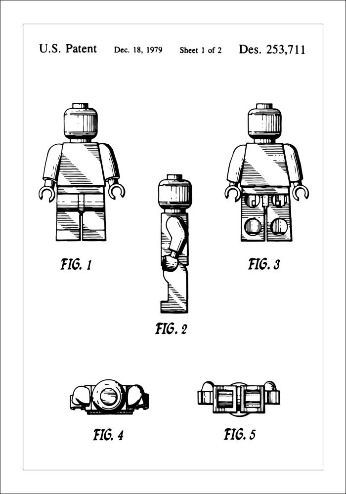 Патентен чертеж - Lego в Постер