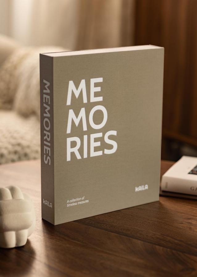 KAILA MEMORIES Grey/White - Coffee Table Photo Album (60 Черни Страници)