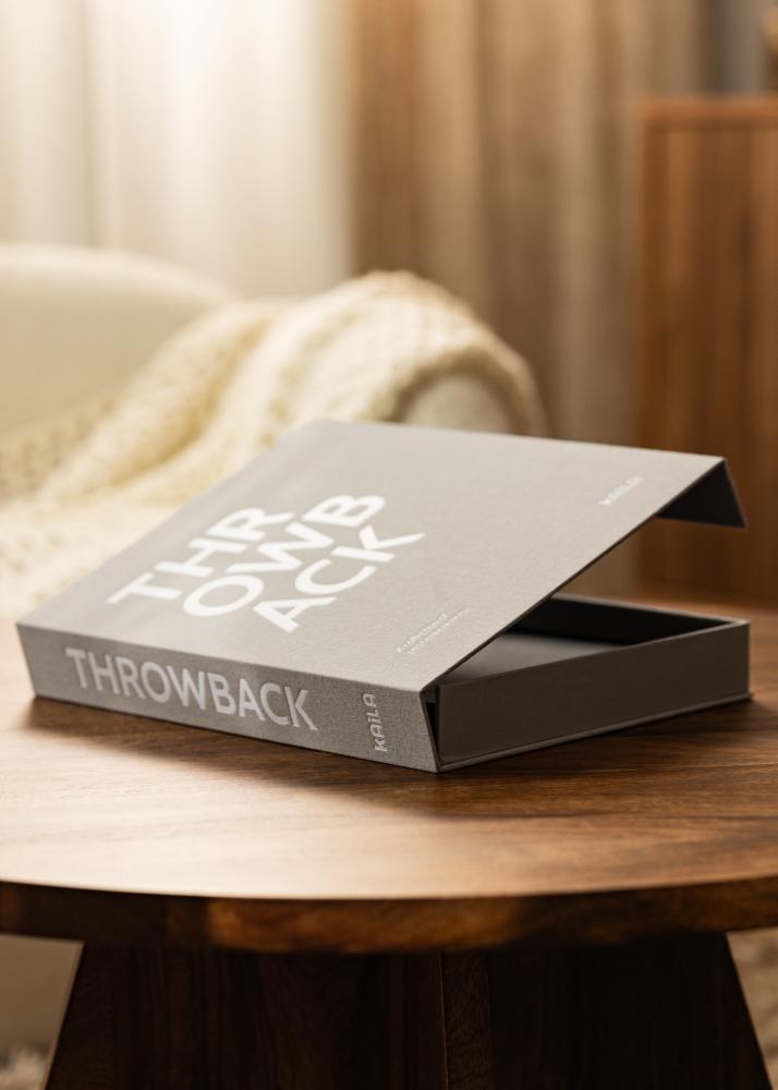 KAILA THROWBACK Grey/White - Coffee Table Photo Album (60 Черни страници)