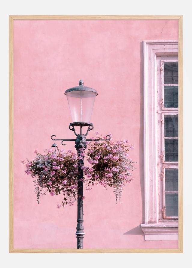 Lamp-Post with Flower Постер