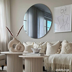 Кръгло огледало 110 см Ø