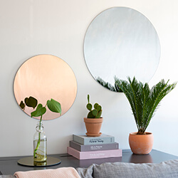 Кръгли огледала - оцветени огледала