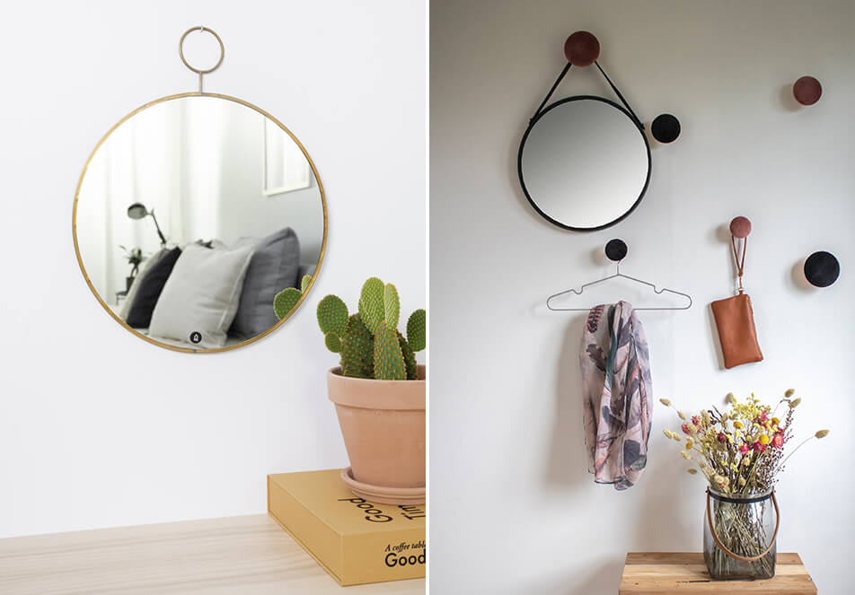 Кръгли огледала - златно огледало - черно огледало