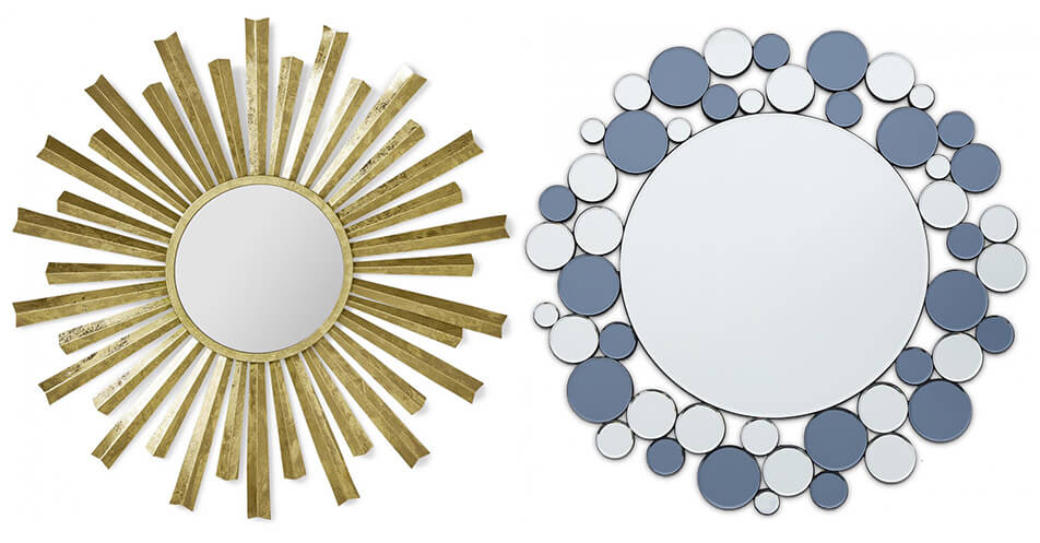 Уникални огледала - кръгли огледала - слънчево огледало